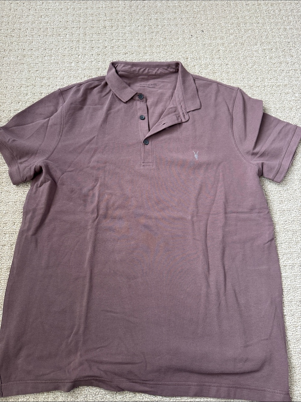 mens all saints xl polo shirt euc